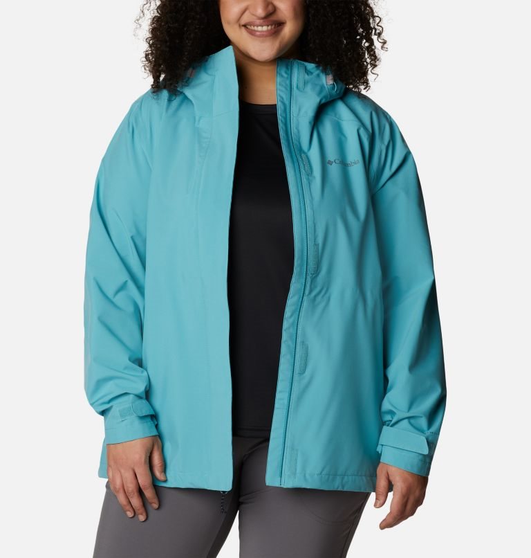 Women's Columbia Earth Explorer Shell Jackets Turquoise | Plus Size CA-T8341